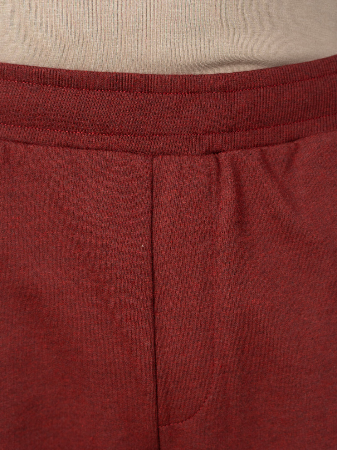 Aurora Red Melange Tapered Fit Joggers
