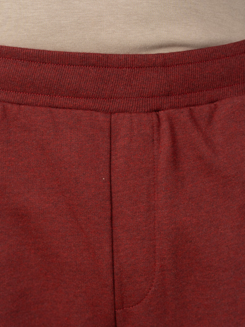 Aurora Red Melange Tapered Fit Joggers