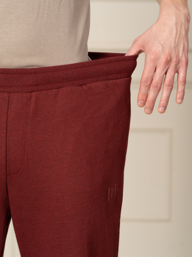 Aurora Red Melange Tapered Fit Joggers