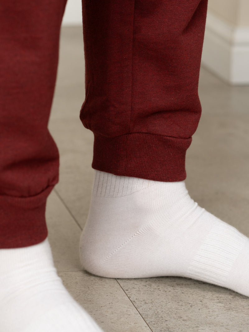 Aurora Red Melange Tapered Fit Joggers