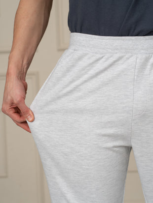 Axel Grey Melange Tapered Fit Joggers