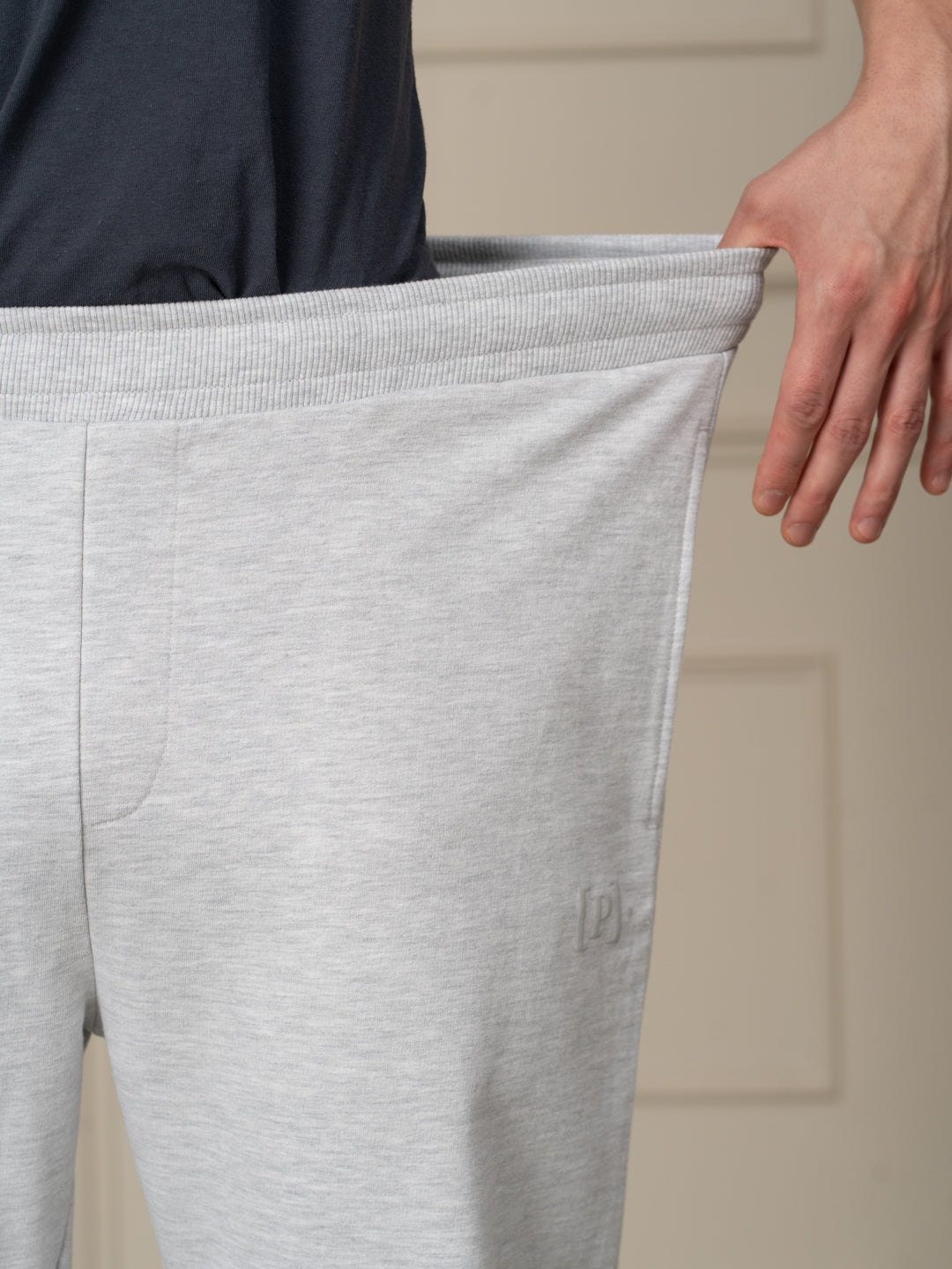 Axel Grey Melange Tapered Fit Joggers
