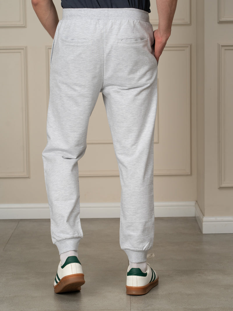 Axel Grey Melange Tapered Fit Joggers