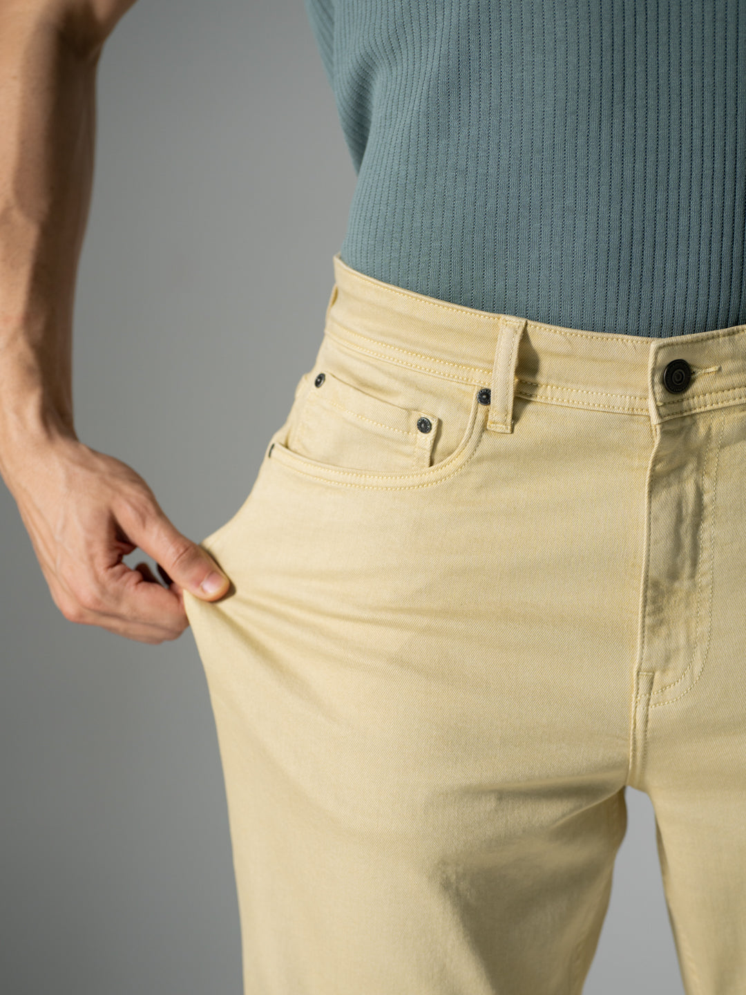 Sunbeam Beige Relaxed Fit Jeans