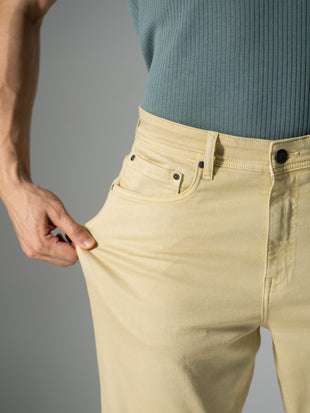 Sunbeam Beige Relaxed Fit Jeans