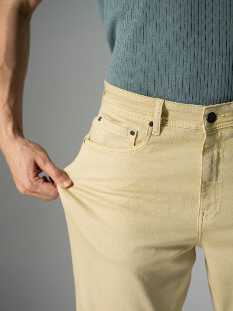 Sunbeam Beige Relaxed Fit Jeans