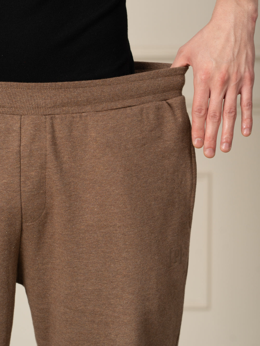 Freya Beige Melange Tapered Fit Joggers