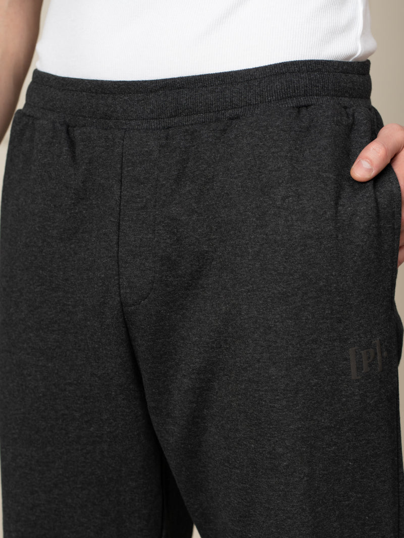 Soren Black Melange Tapered Fit Joggers