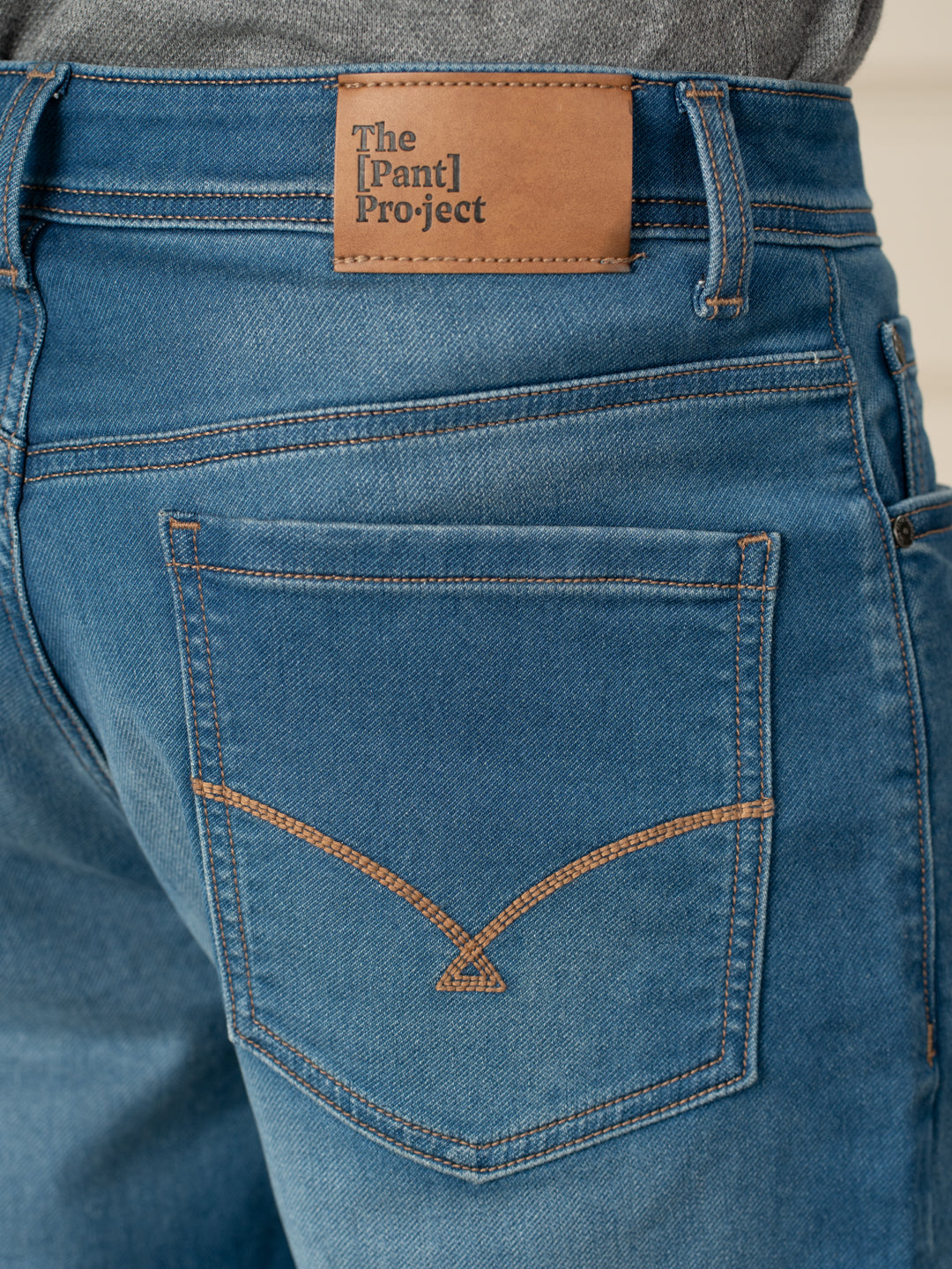 Walking Blue Tinted Whiskered Relaxed Fit Jeans