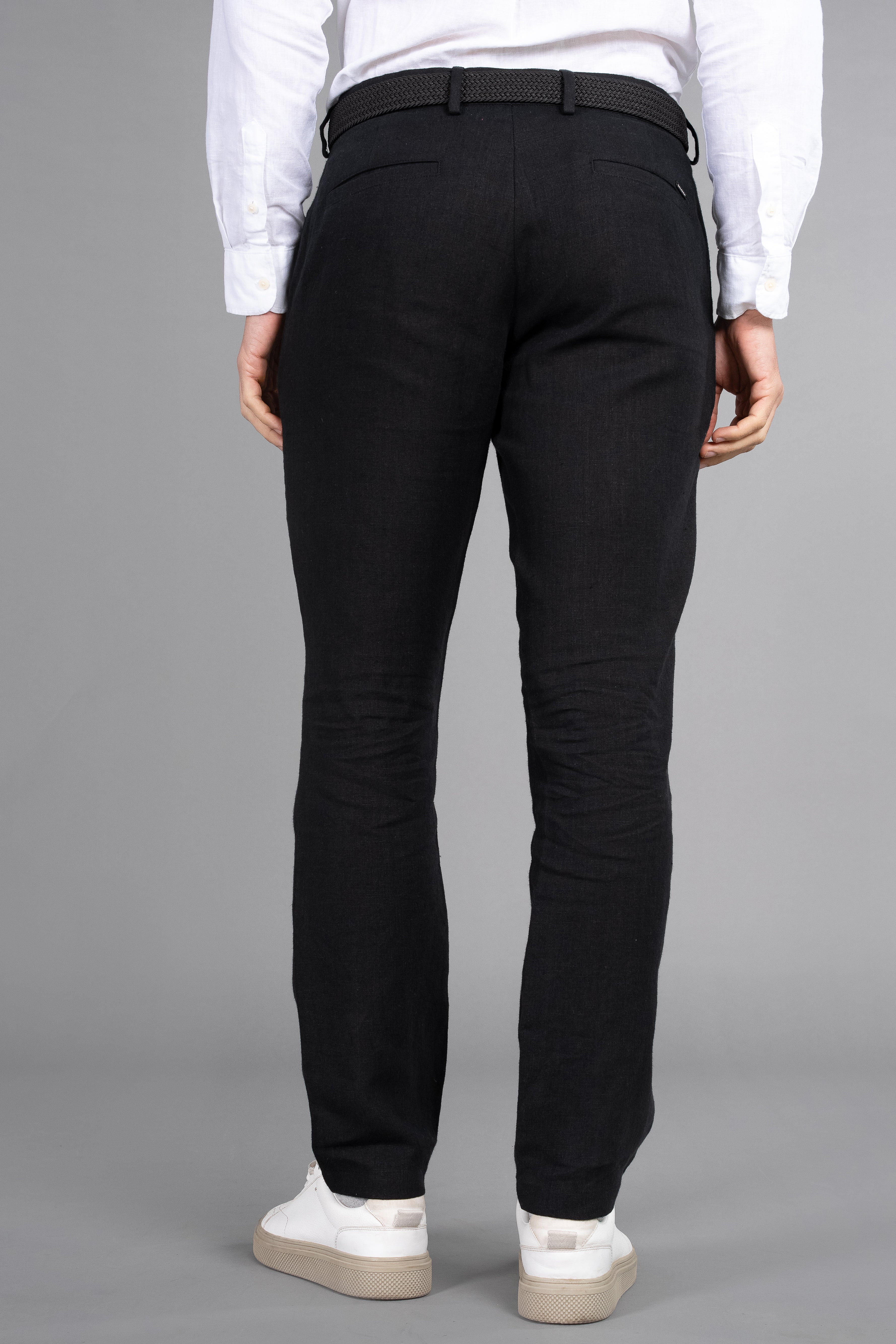 Rich Black 100% Linen Pants