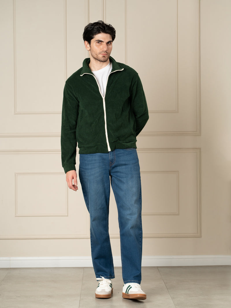 Breaker Blue Whiskered Relaxed Fit Jeans