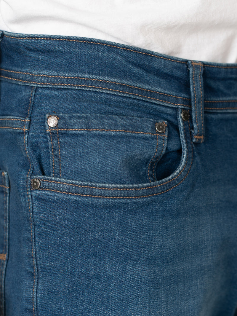 Breaker Blue Whiskered Relaxed Fit Jeans