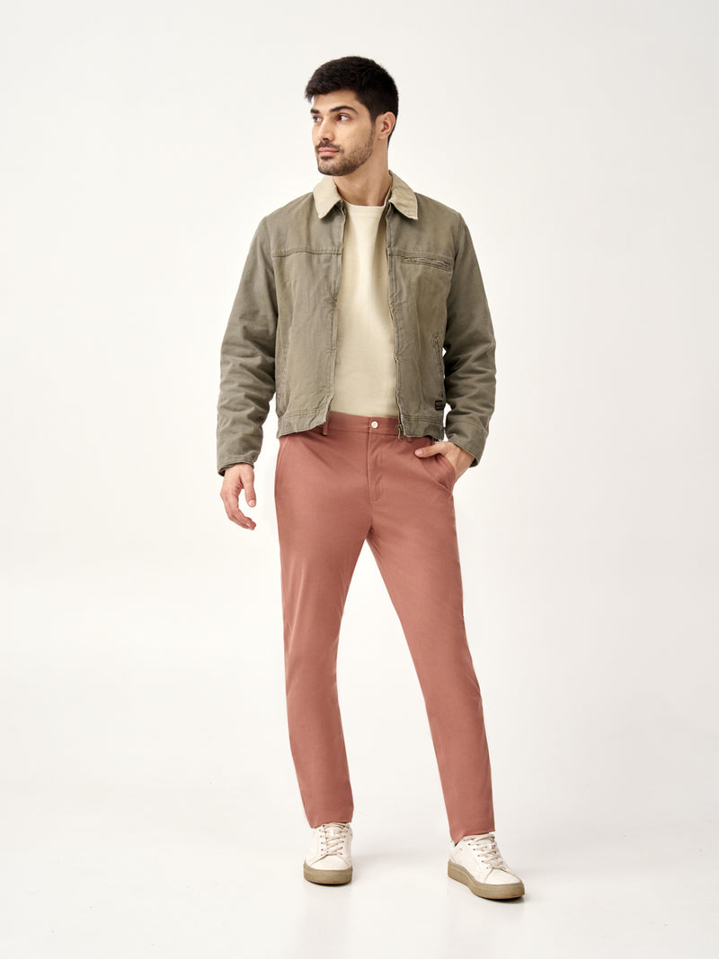 Clay Brown Stretch Chinos