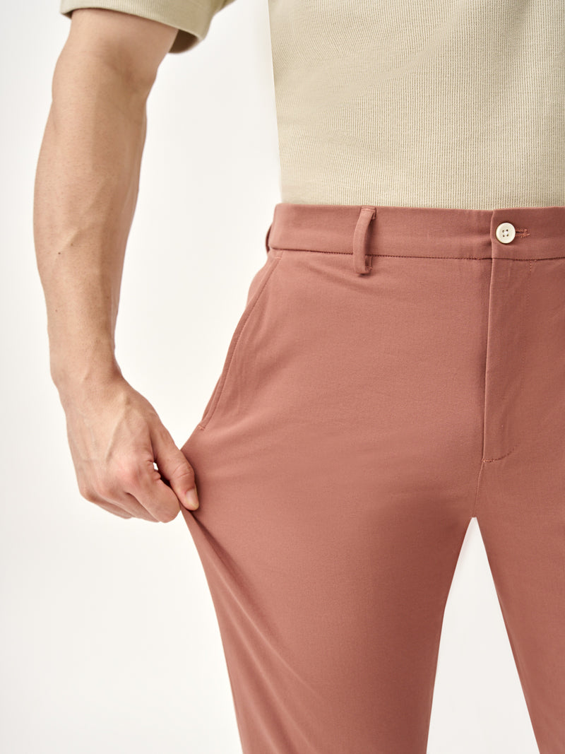 Clay Brown Stretch Chinos