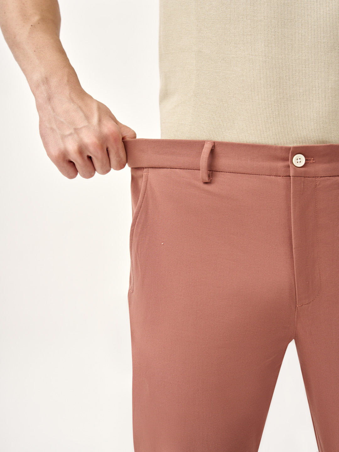 Clay Brown Stretch Chinos