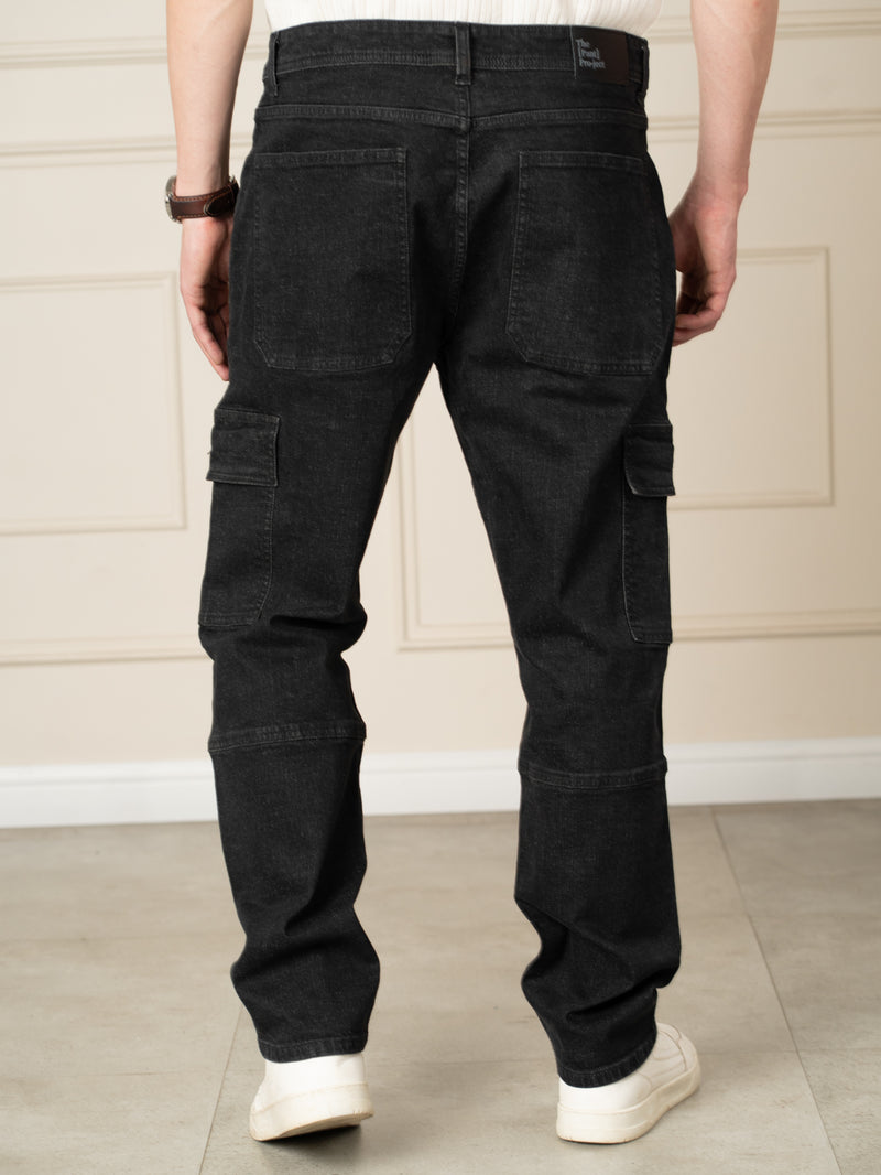 Ridge Black Relaxed Fit Denim Cargos