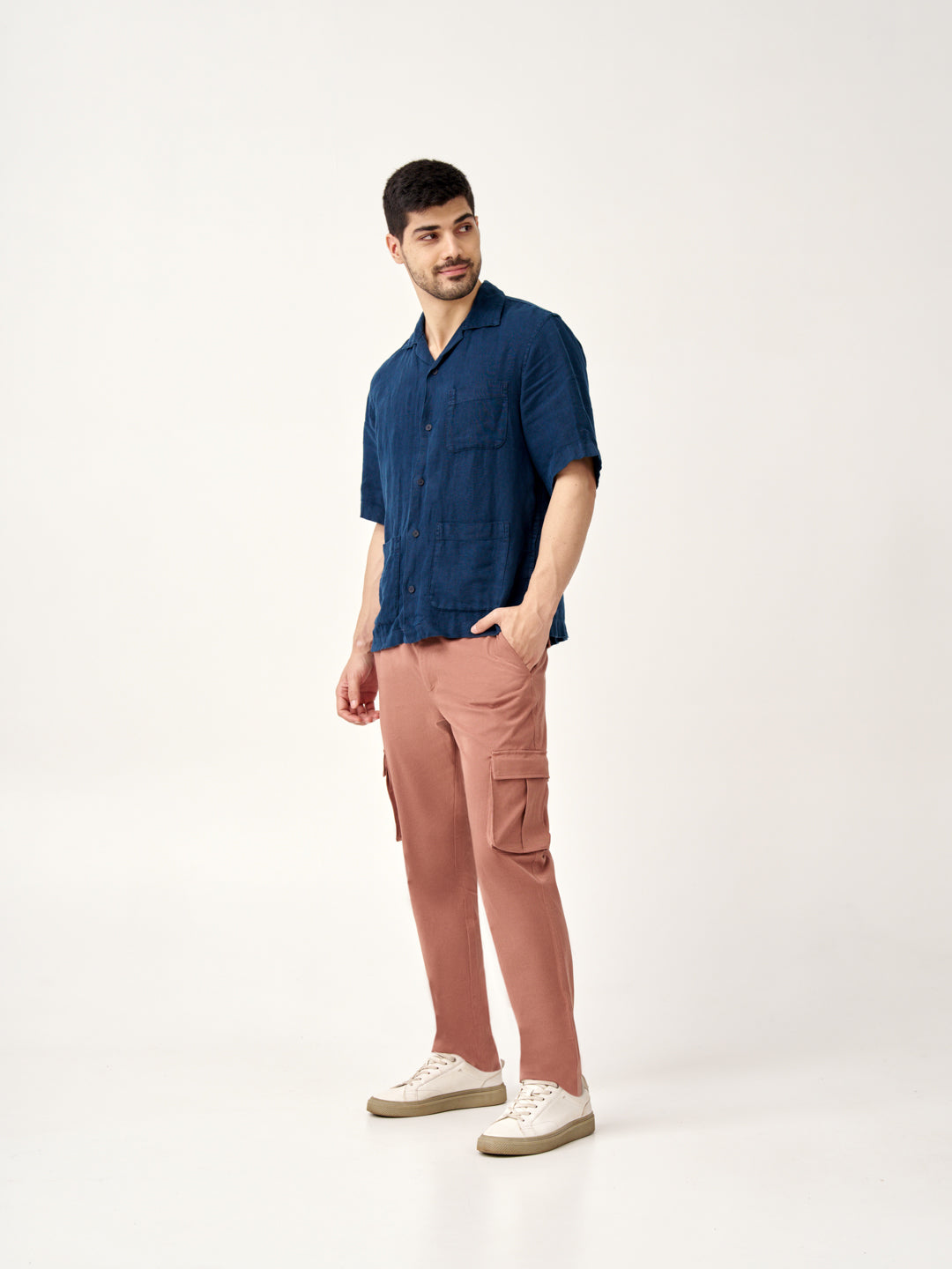 Clay Brown Stretch Cargo Pants