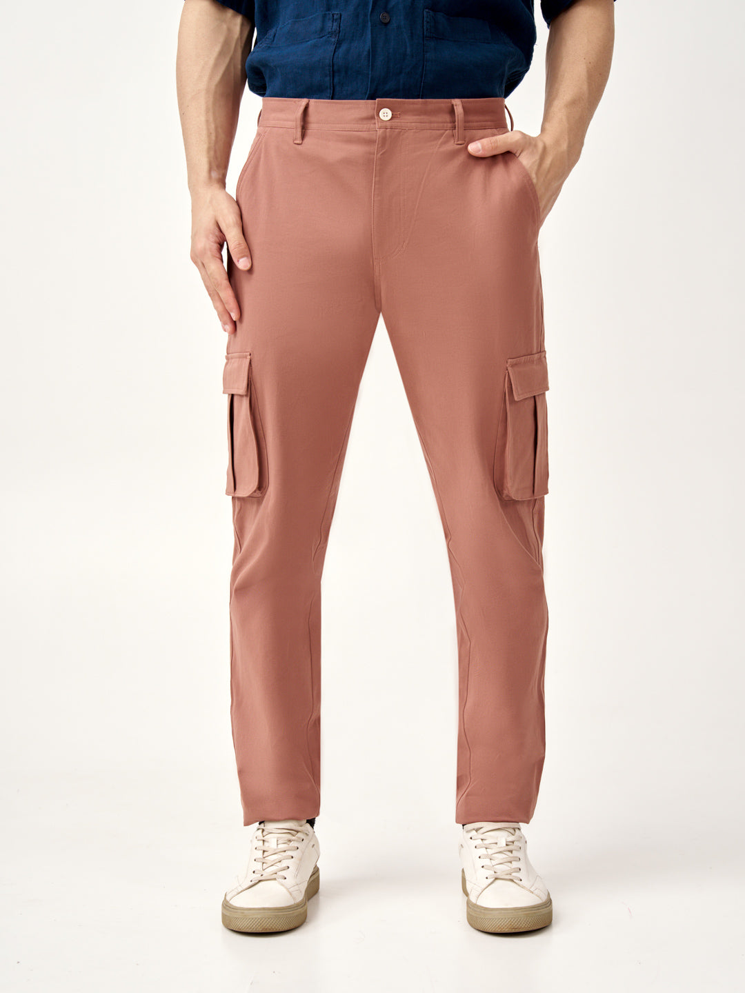 Clay Brown Stretch Cargo Pants