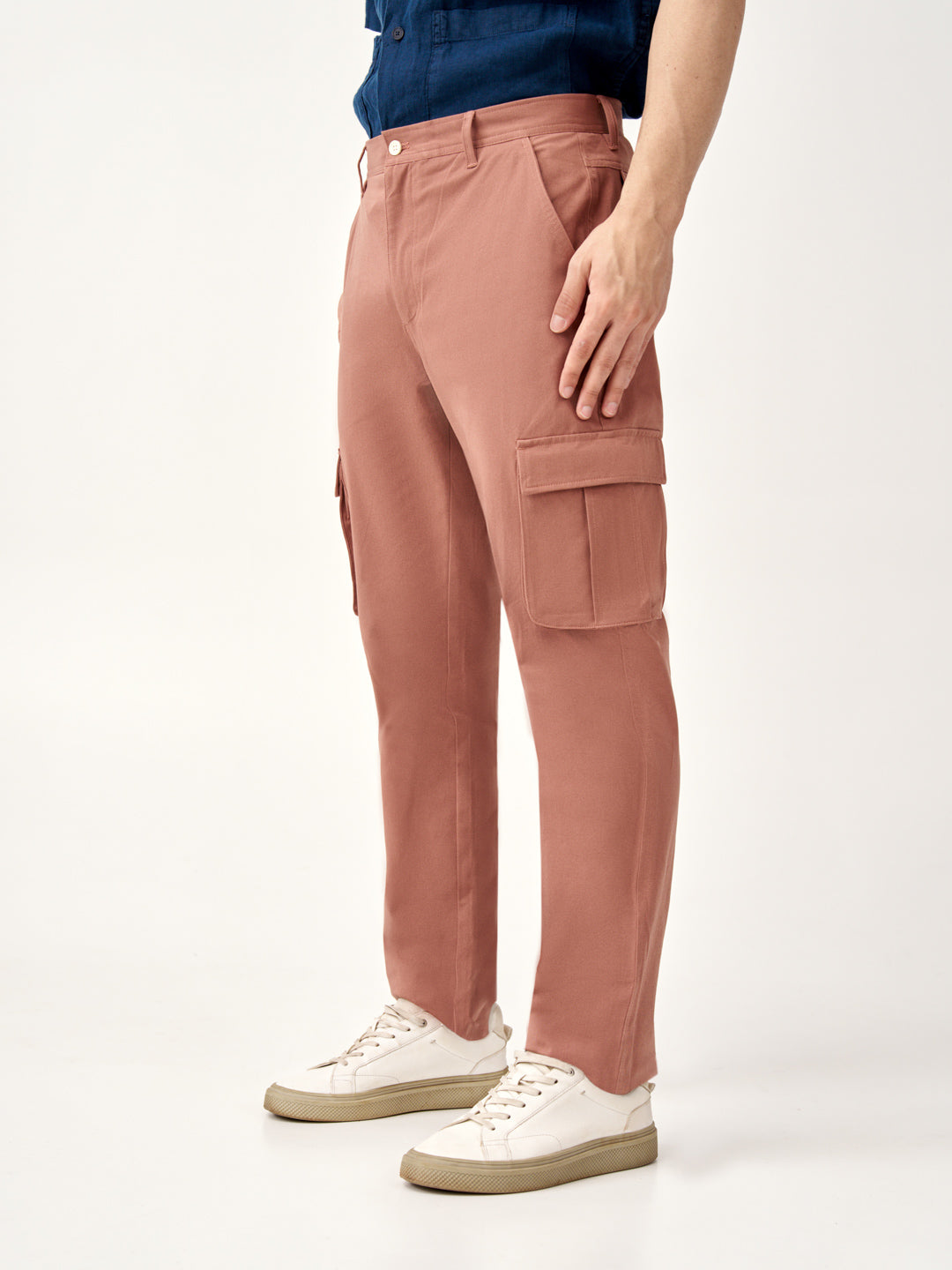 Clay Brown Stretch Cargo Pants