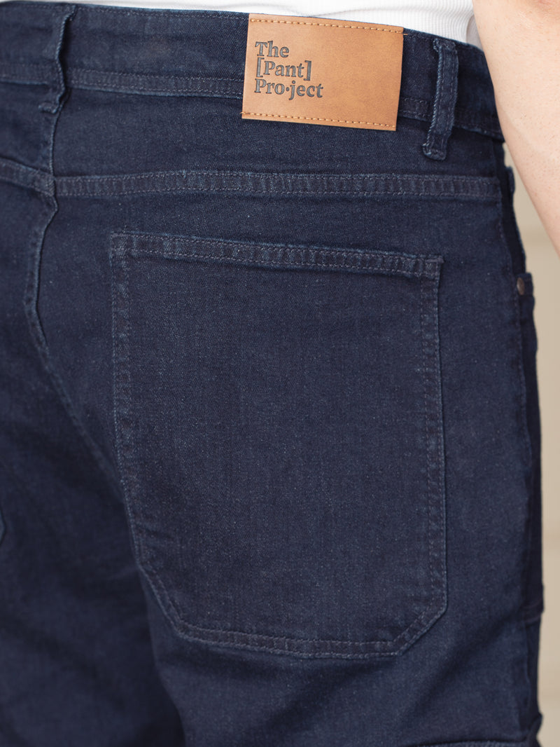 Depth Blue Relaxed Fit Denim Cargos