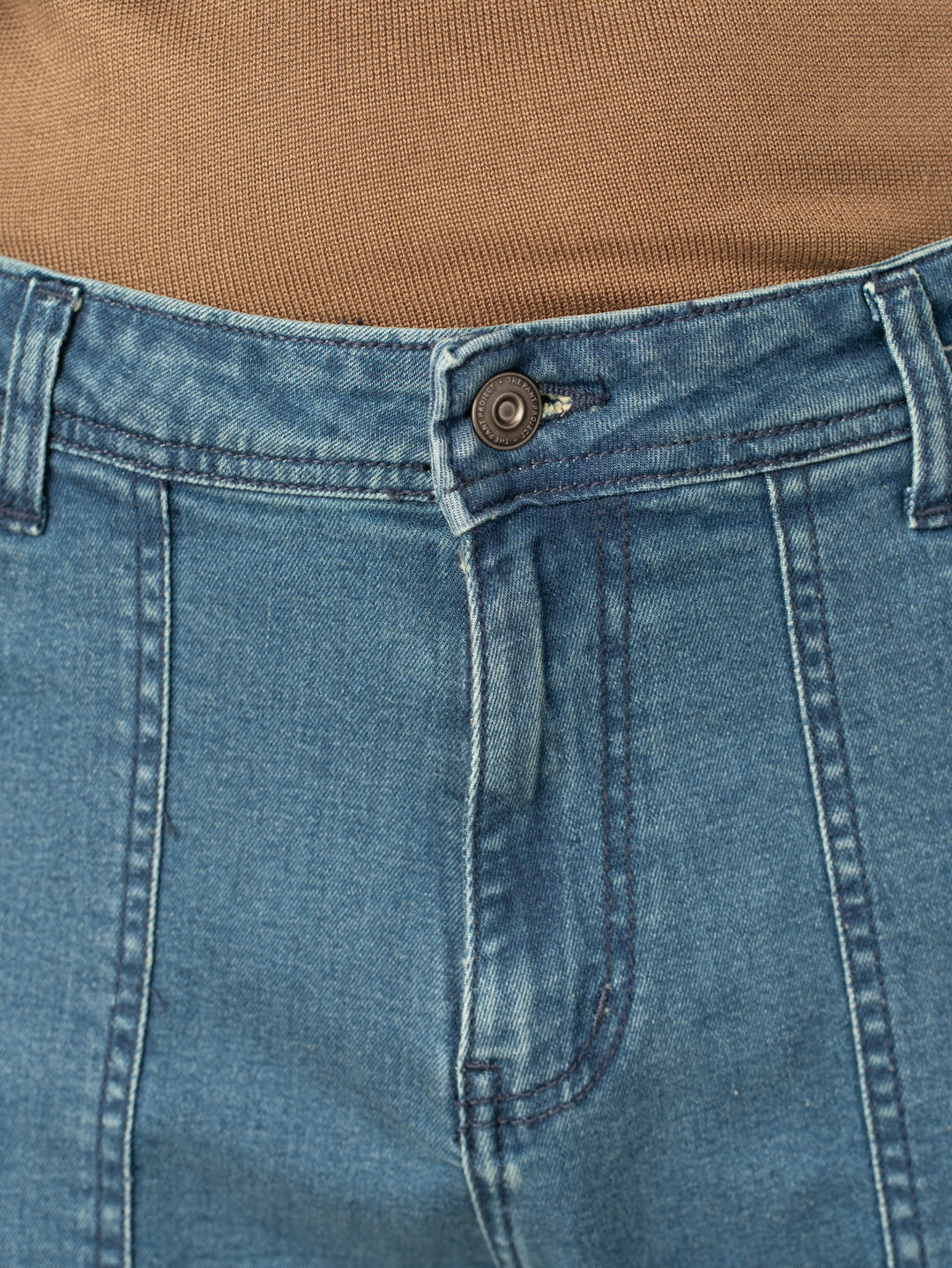 Dusty Blue Relaxed Fit Denim Cargos