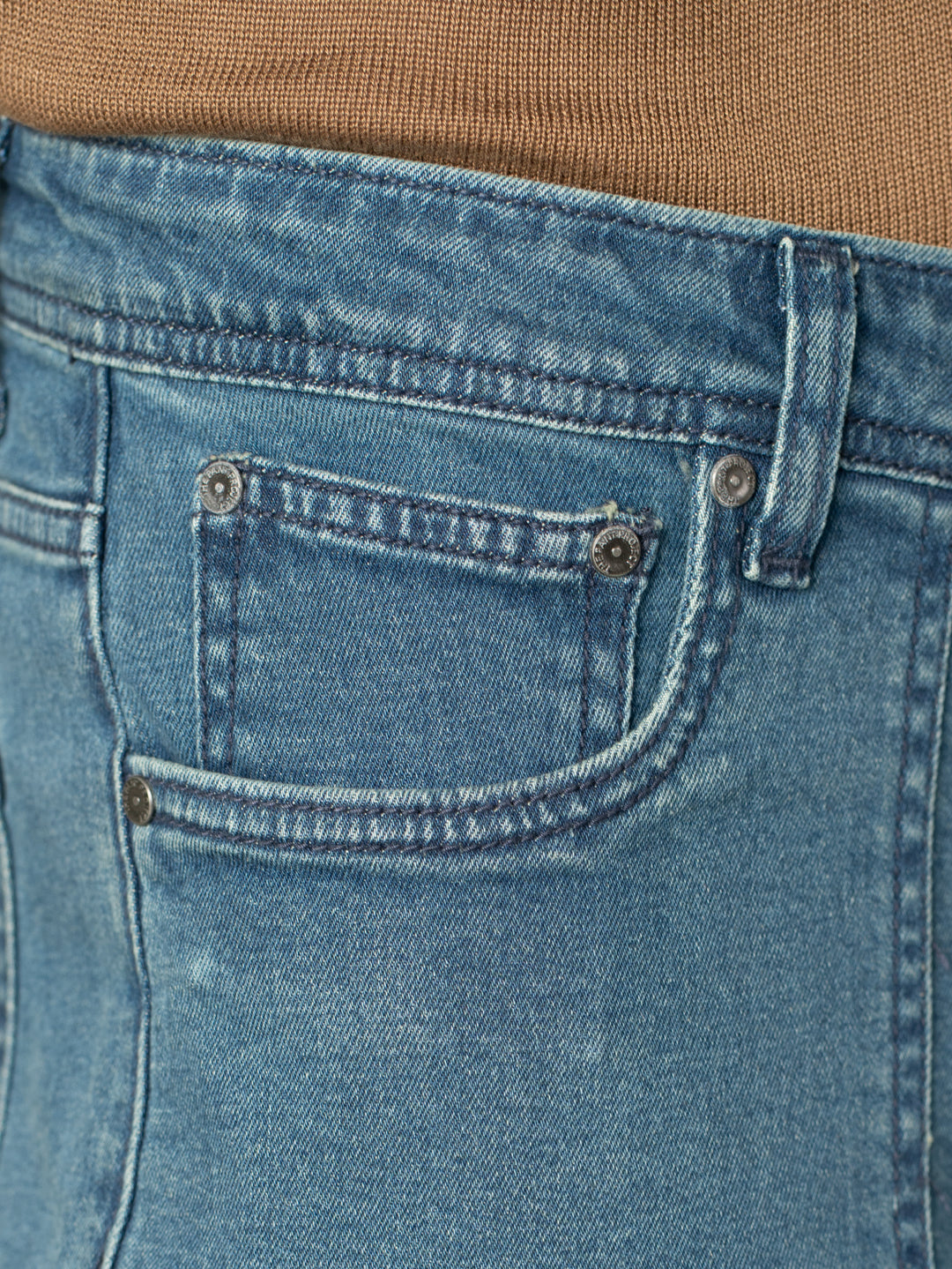 Dusty Blue Relaxed Fit Denim Cargos