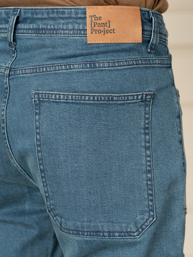 Dusty Blue Relaxed Fit Denim Cargos
