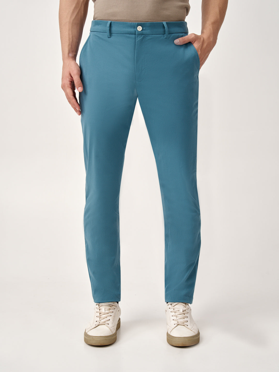 Tulum Turquoise Stretch Chinos