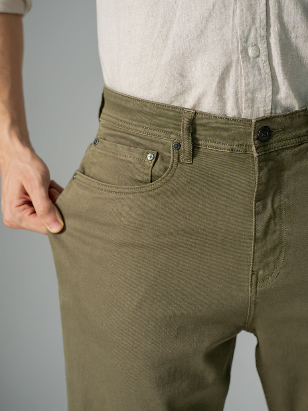 Eucalyptus Olive Relaxed Fit Jeans