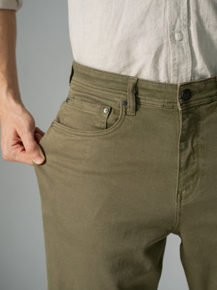 Eucalyptus Olive Relaxed Fit Jeans