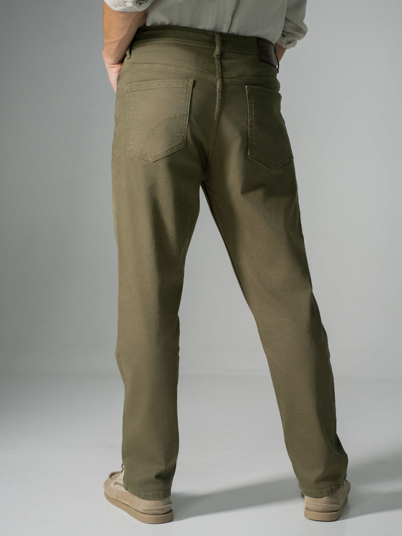 Eucalyptus Olive Relaxed Fit Jeans