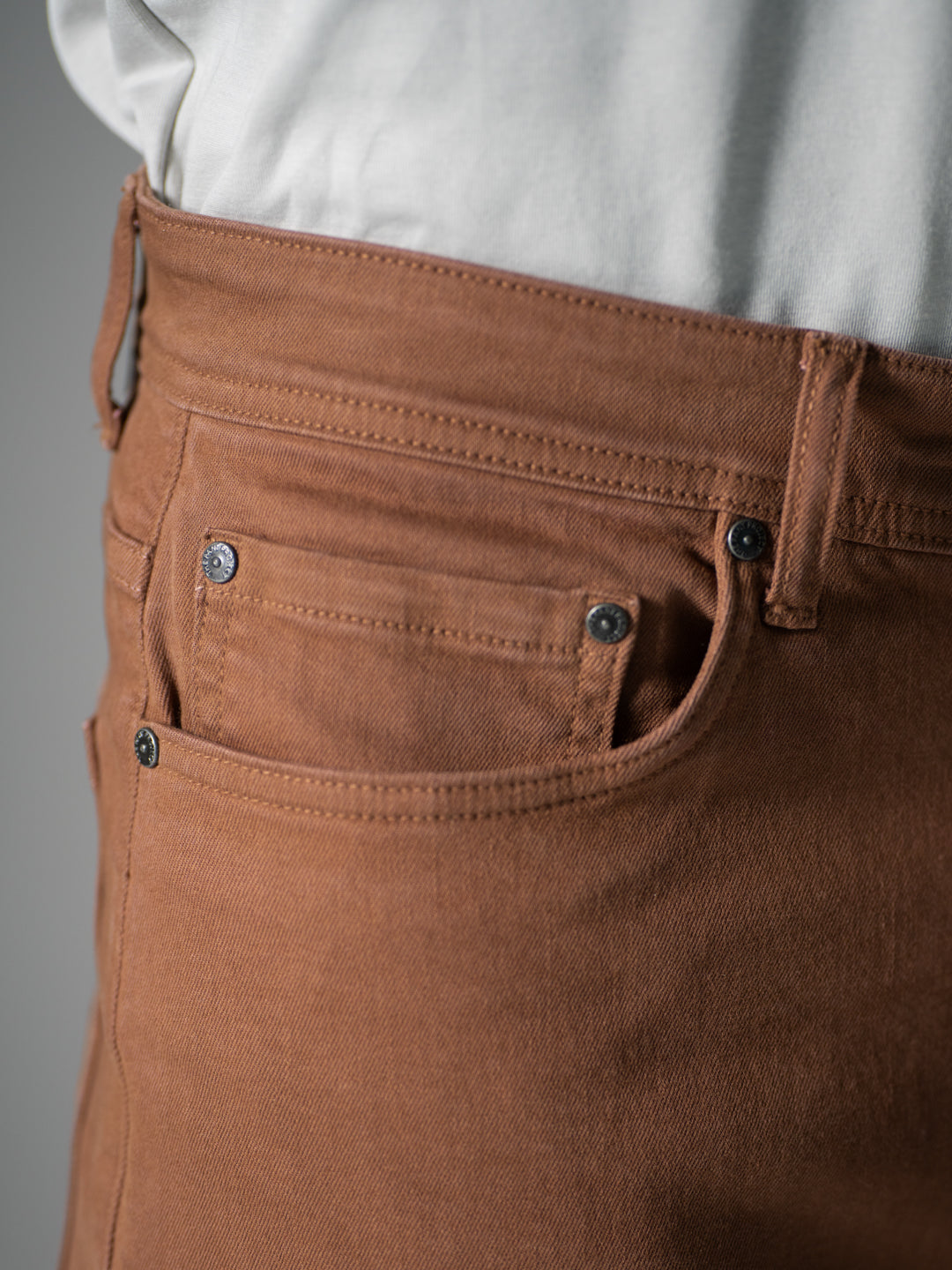 Bark Brown Relaxed Fit Jeans