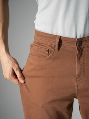 Bark Brown Relaxed Fit Jeans
