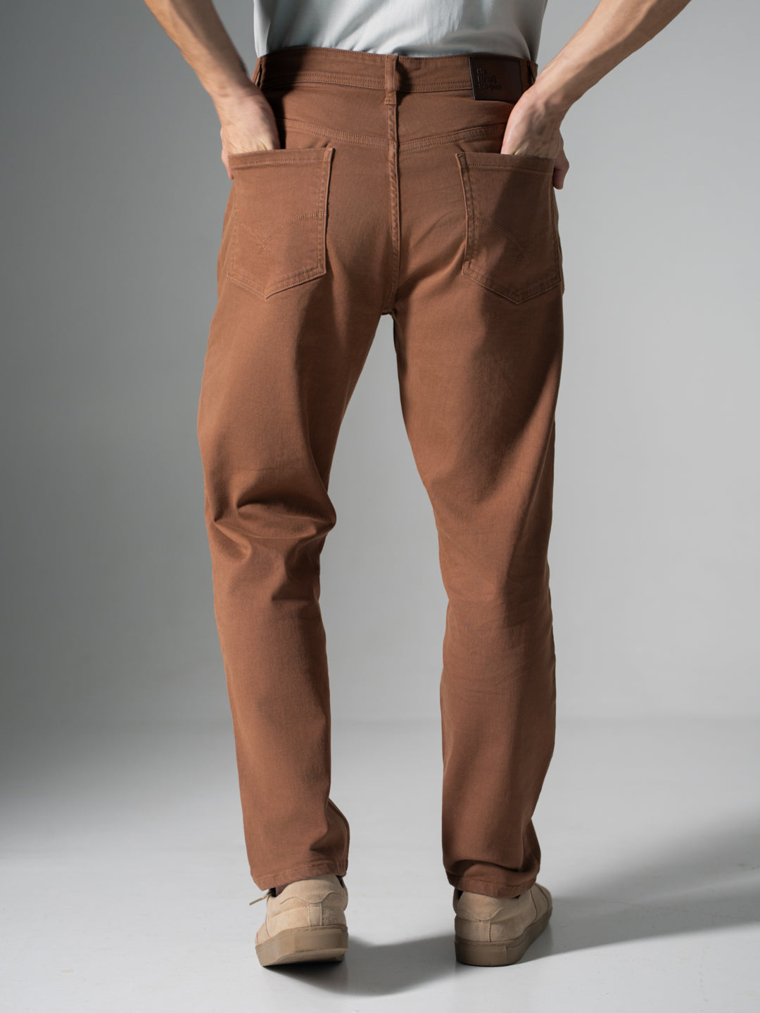 Bark Brown Relaxed Fit Jeans