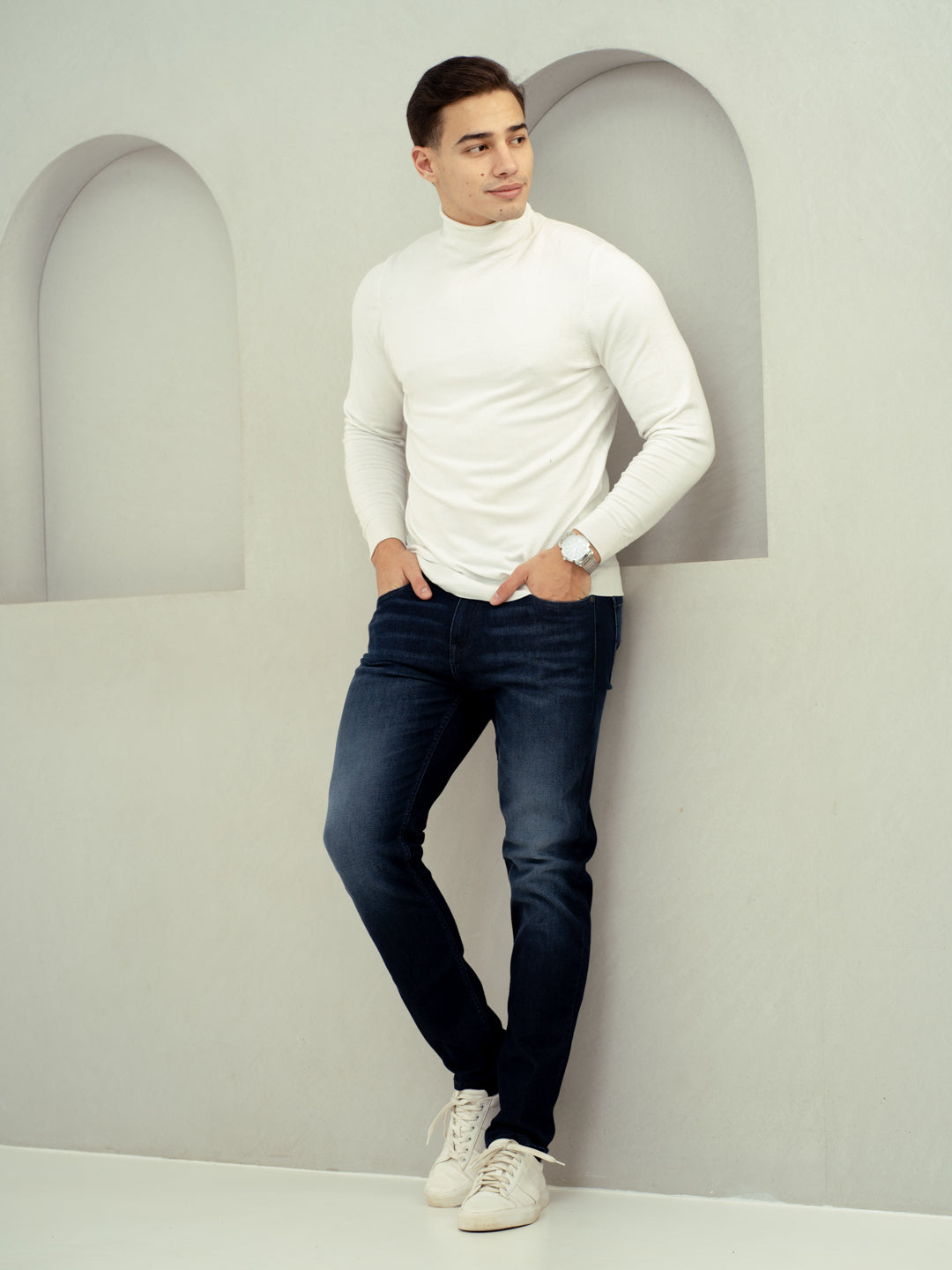 Polar Blue Whiskered Slim Fit Jeans