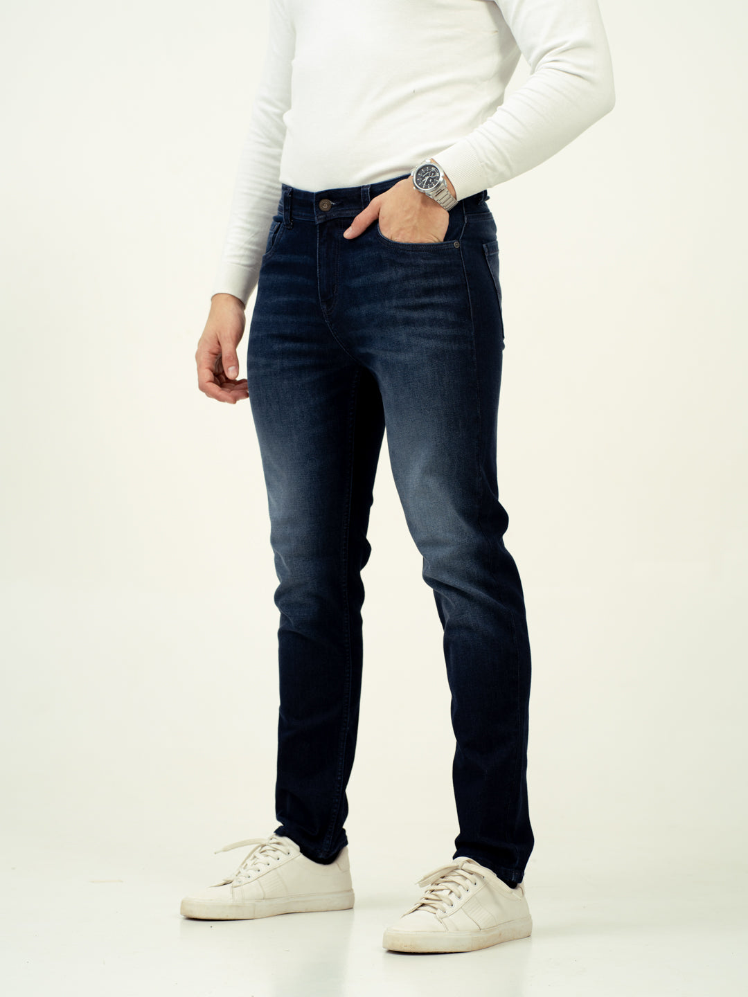 Polar Blue Whiskered Slim Fit Jeans