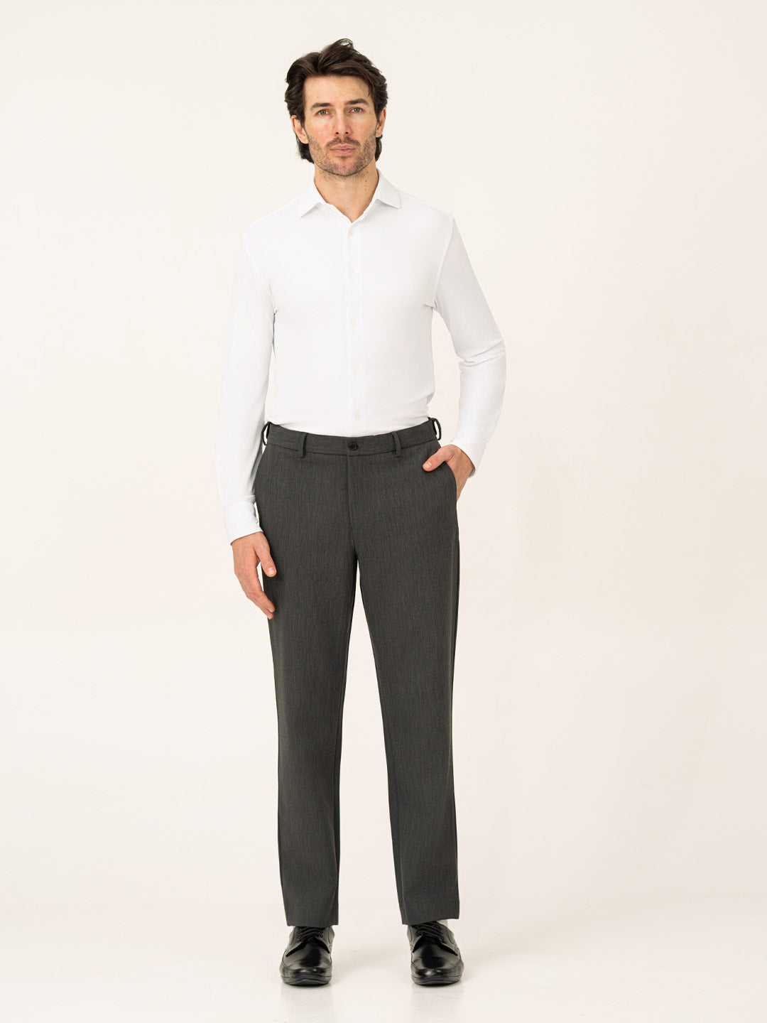 Decision Grey Pro.Stretch Formal Trousers