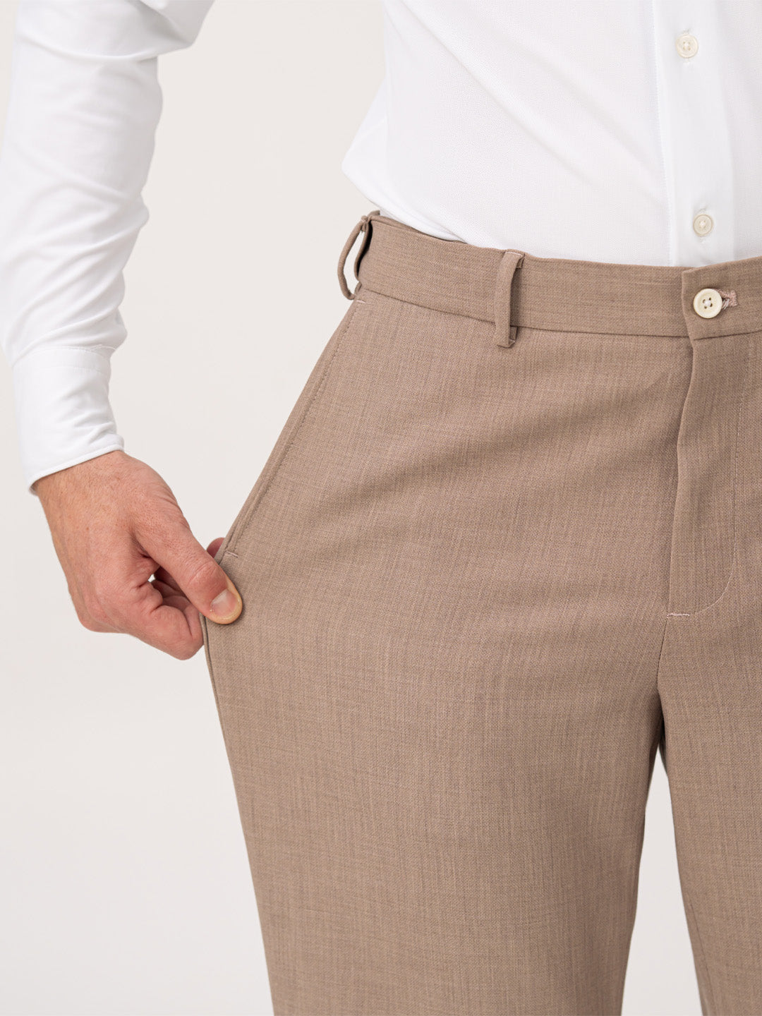 Advisor Brown Pro.Stretch Formal Trousers