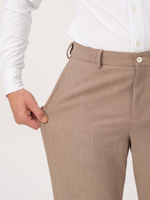 Advisor Brown Pro.Stretch Formal Trousers