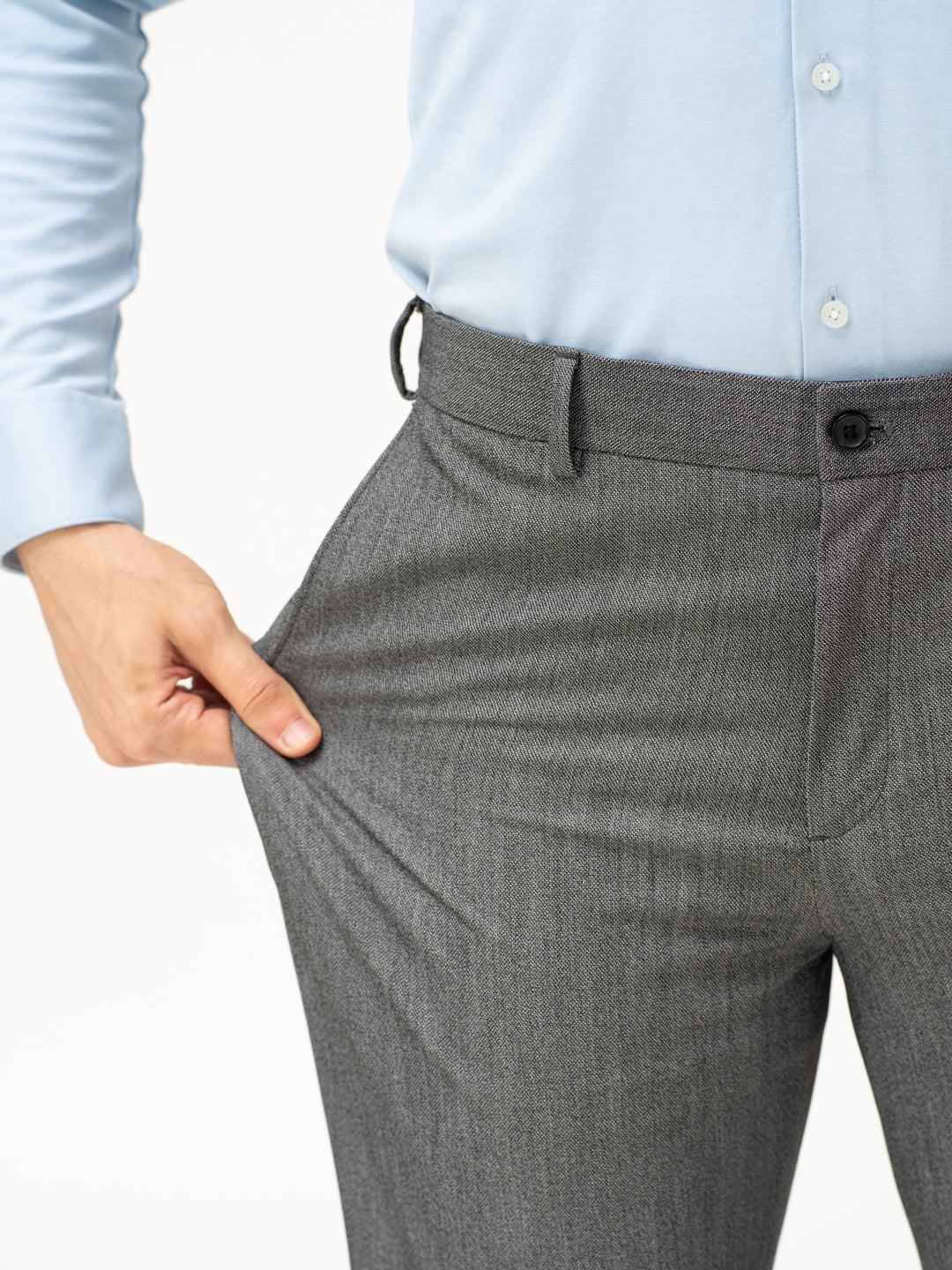 Tarmac Black & White Textured Water Repellent Relaxed Fit Stretch Formal Pant