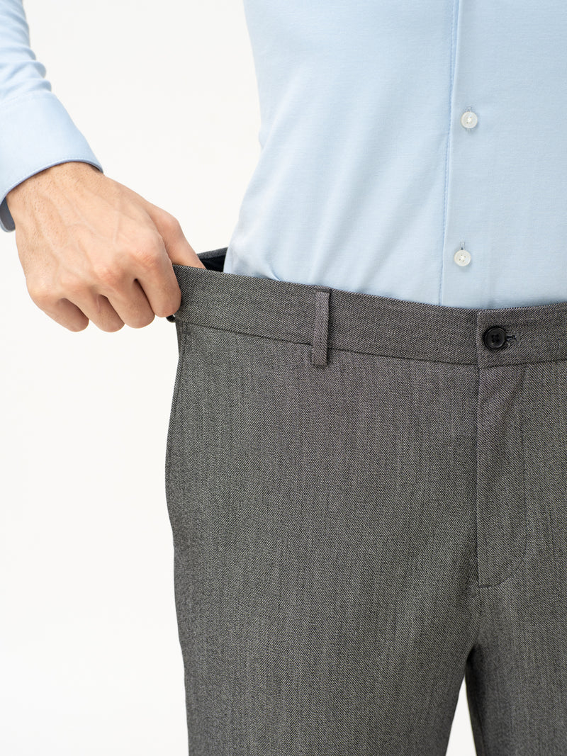 Tarmac Black & White Textured Water Repellent Relaxed Fit Stretch Formal Pant