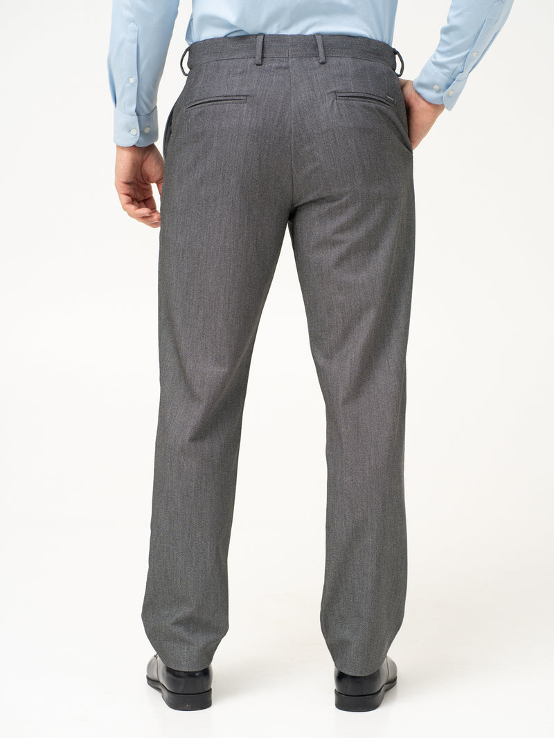 Tarmac Black & White Textured Water Repellent Relaxed Fit Stretch Formal Pant