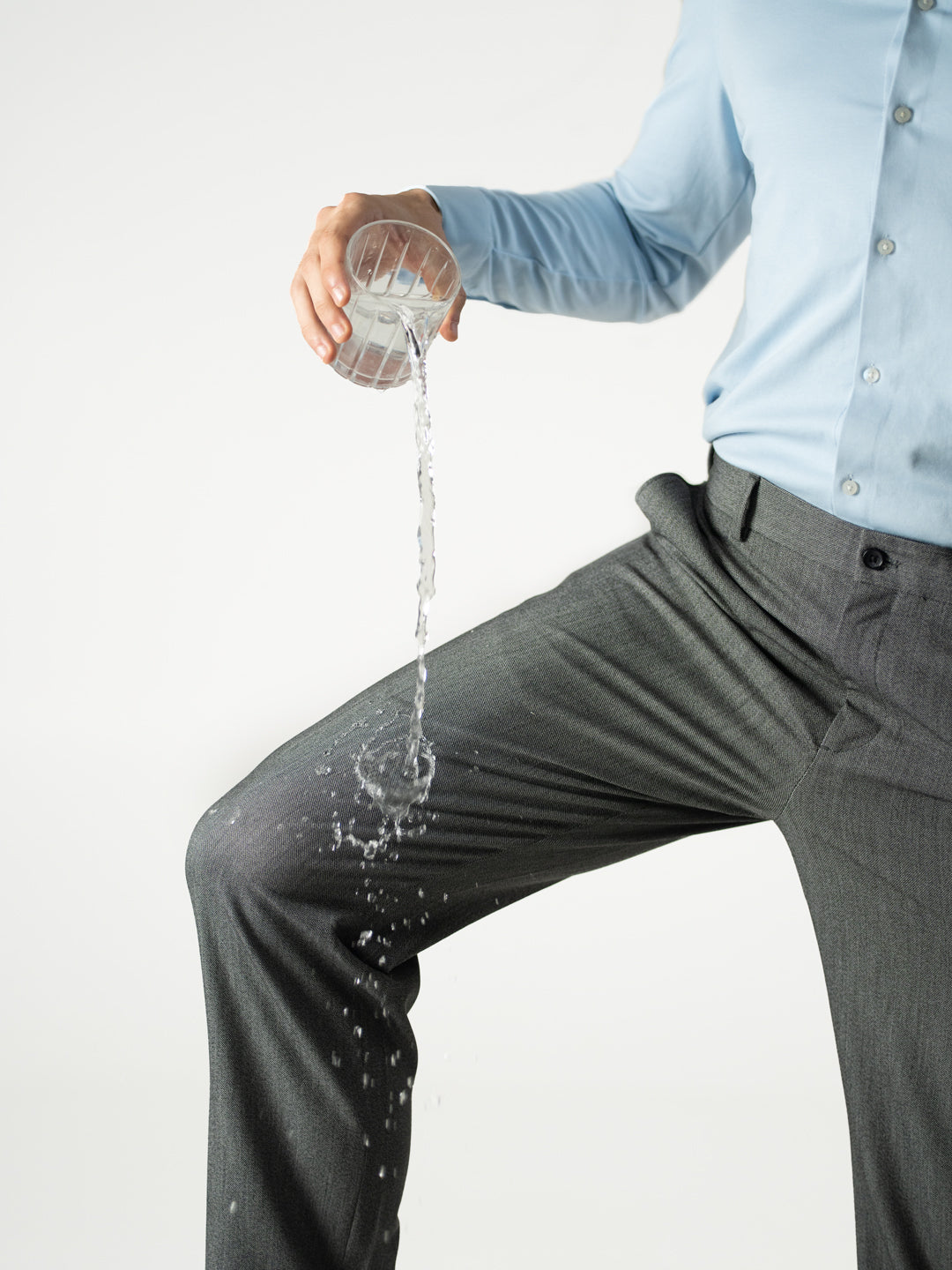 Tarmac Black & White Textured Water Repellent Relaxed Fit Stretch Formal Pant