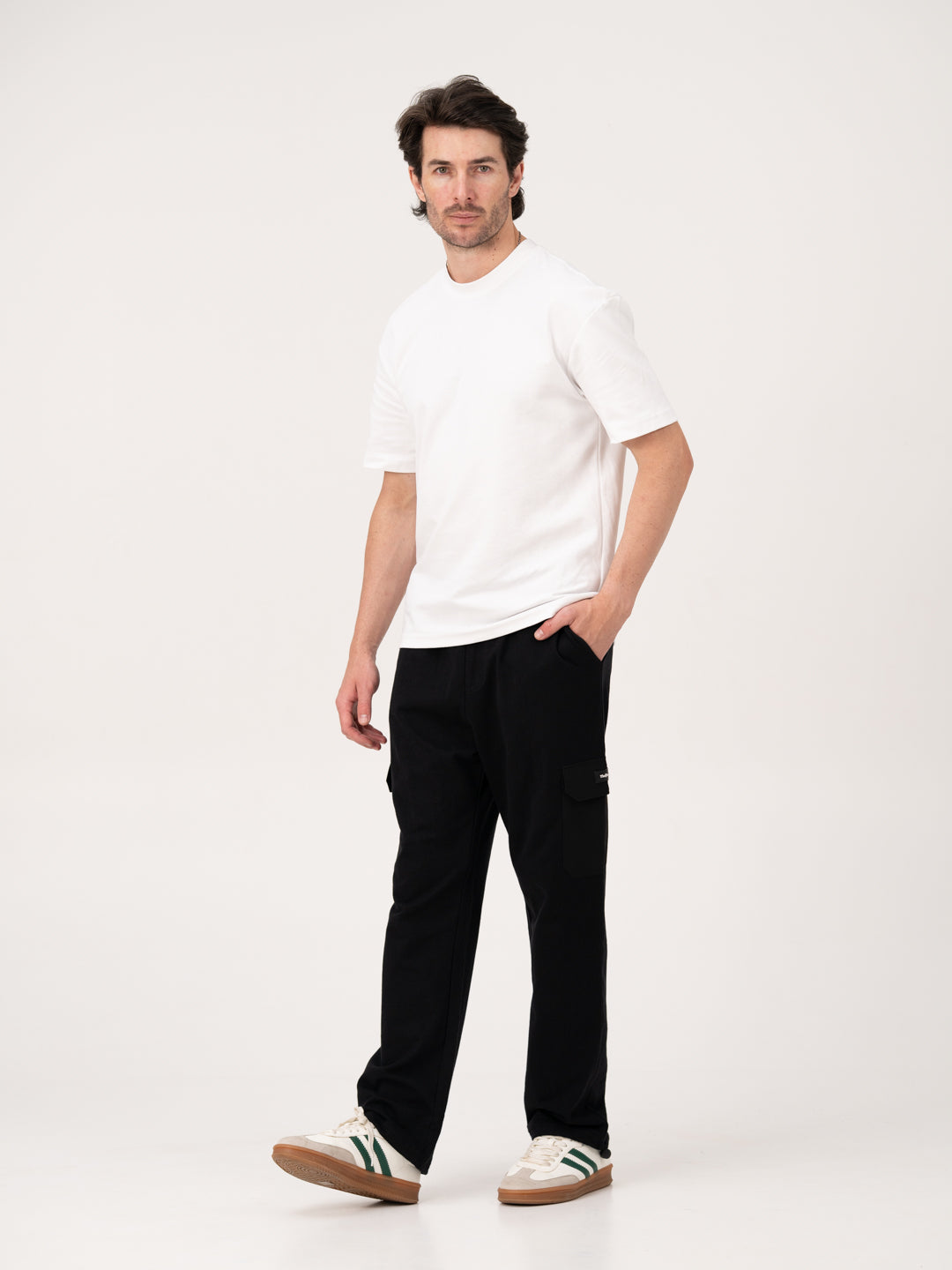 Motion Black Relaxed Fit Cargo Sweatpants