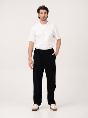Motion Black Relaxed Fit Cargo Sweatpants