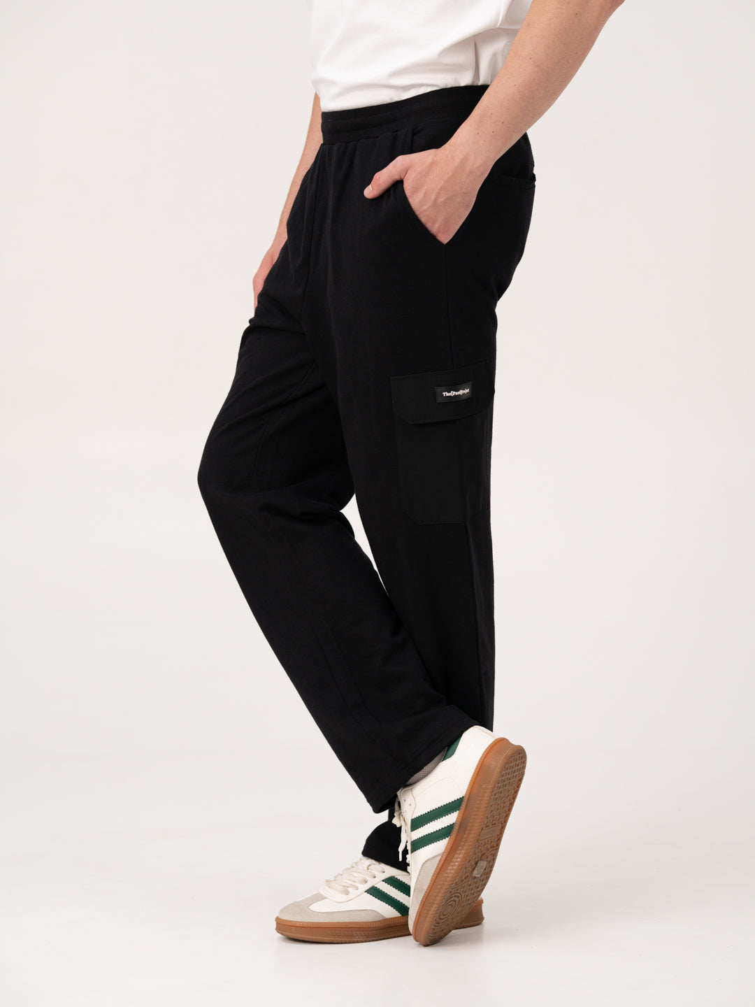 Motion Black Relaxed Fit Cargo Sweatpants