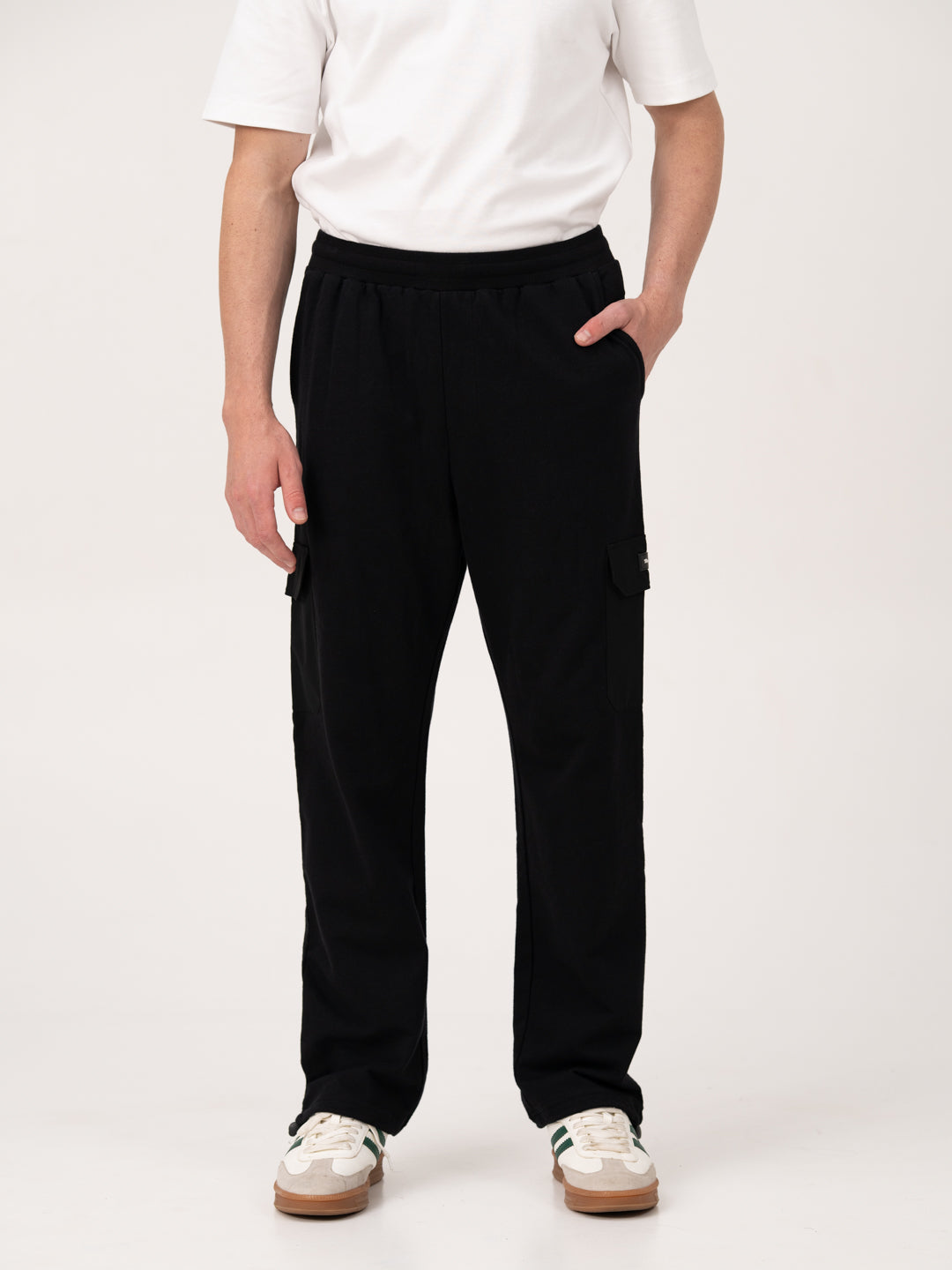 Motion Black Relaxed Fit Cargo Sweatpants