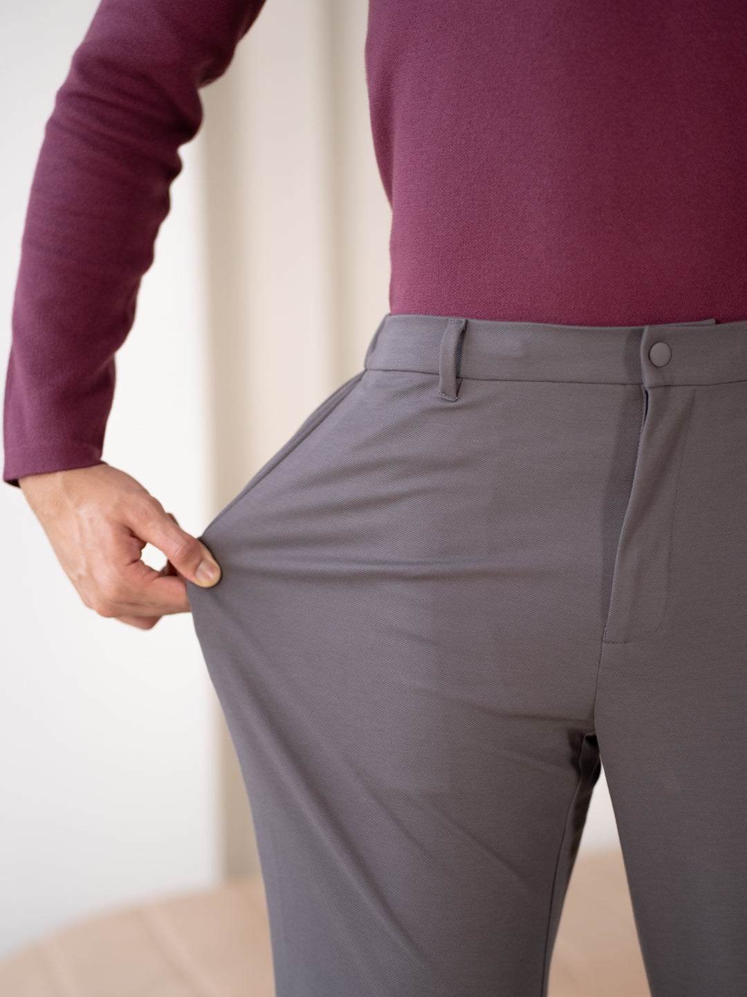 Runway Grey Stretchable Travel Pants