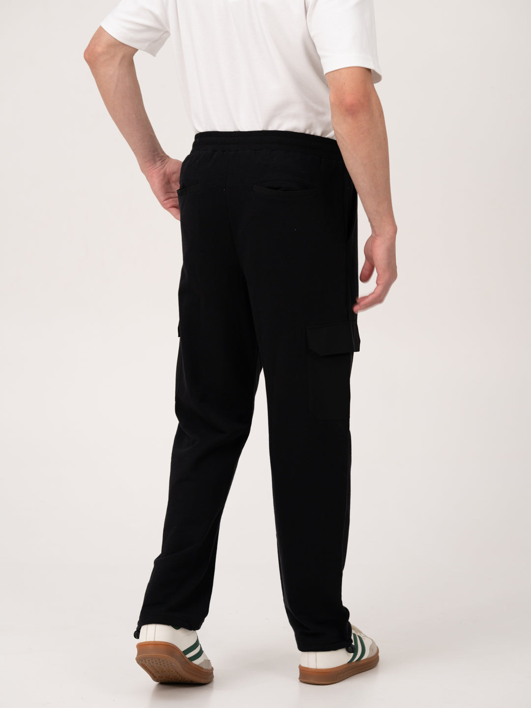 Motion Black Relaxed Fit Cargo Sweatpants