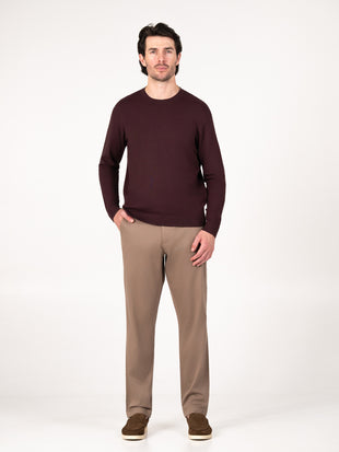 Terranova Khaki Relaxed Fit Stretch Chinos for Men
